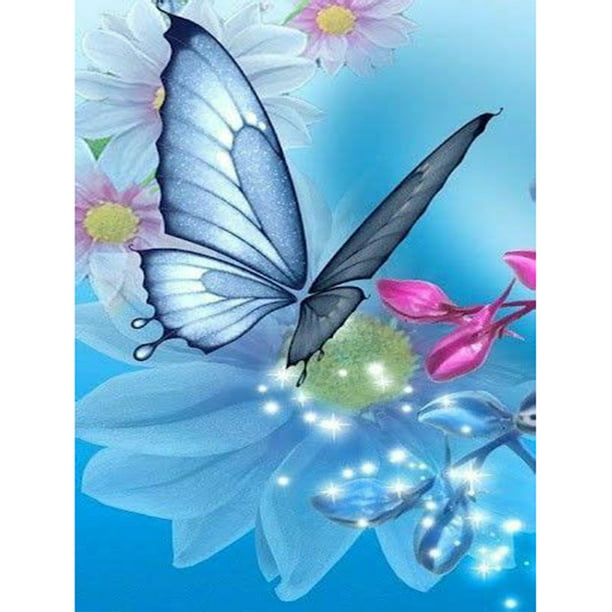 Butterfly Diamond Painting 5D DIY Full Round Drill Picture Rhinestone Kits